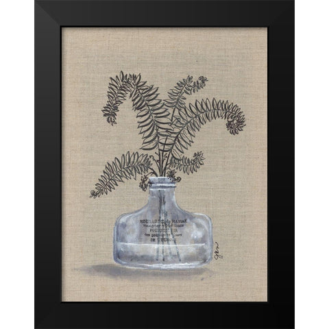Sketchy Floral 3 Black Modern Wood Framed Art Print by Norkus, Julie