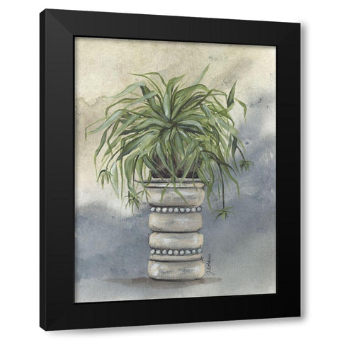 Spider Plant in Pottery Black Modern Wood Framed Art Print with Double Matting by Norkus, Julie