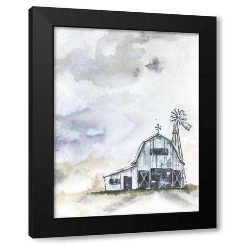 Haven Mini Barn Black Modern Wood Framed Art Print by Norkus, Julie