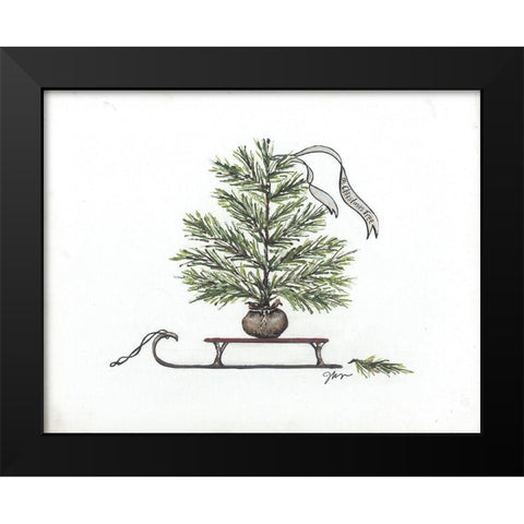 Tree Harvest Black Modern Wood Framed Art Print by Norkus, Julie