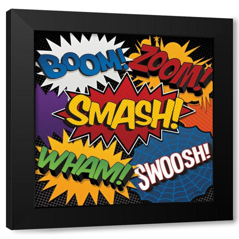 Smash! Black Modern Wood Framed Art Print with Double Matting by Rader, Lauren