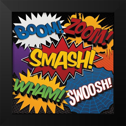 Smash! Black Modern Wood Framed Art Print by Rader, Lauren