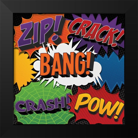 Bang! Black Modern Wood Framed Art Print by Rader, Lauren