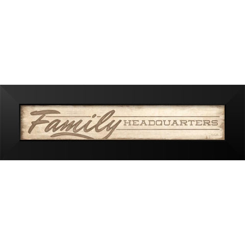 Family Headquarters Black Modern Wood Framed Art Print by Rader, Lauren