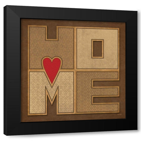 Home Black Modern Wood Framed Art Print by Rader, Lauren