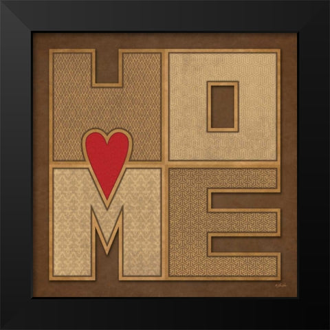 Home Black Modern Wood Framed Art Print by Rader, Lauren