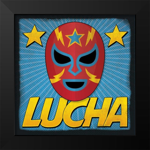Lucha Black Modern Wood Framed Art Print by Rader, Lauren