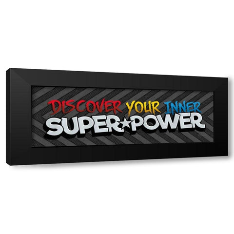 Superpower Black Modern Wood Framed Art Print by Rader, Lauren