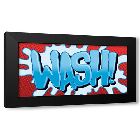 Superhero Wash! Black Modern Wood Framed Art Print by Rader, Lauren
