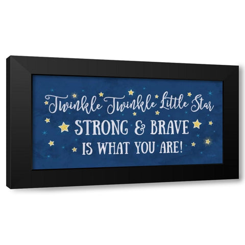 Twinkle Twinkle Little Star - Boy Black Modern Wood Framed Art Print with Double Matting by Rader, Lauren