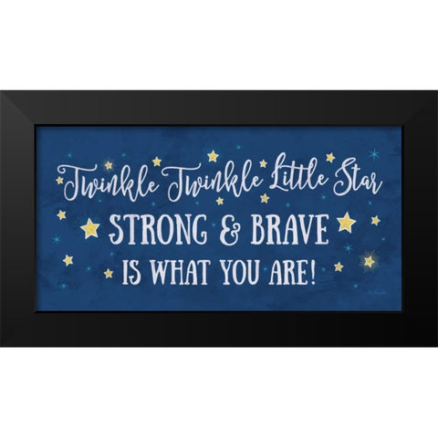 Twinkle Twinkle Little Star - Boy Black Modern Wood Framed Art Print by Rader, Lauren