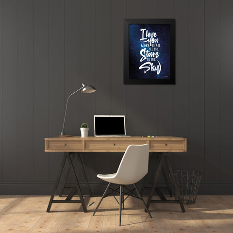 More than All the Stars Black Modern Wood Framed Art Print by Rader, Lauren