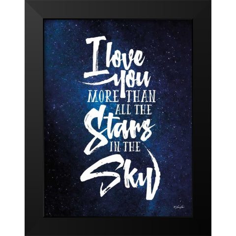 More than All the Stars Black Modern Wood Framed Art Print by Rader, Lauren