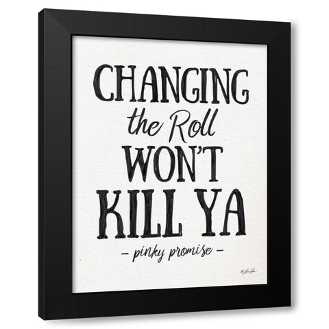 Changing the Roll Black Modern Wood Framed Art Print by Rader, Lauren