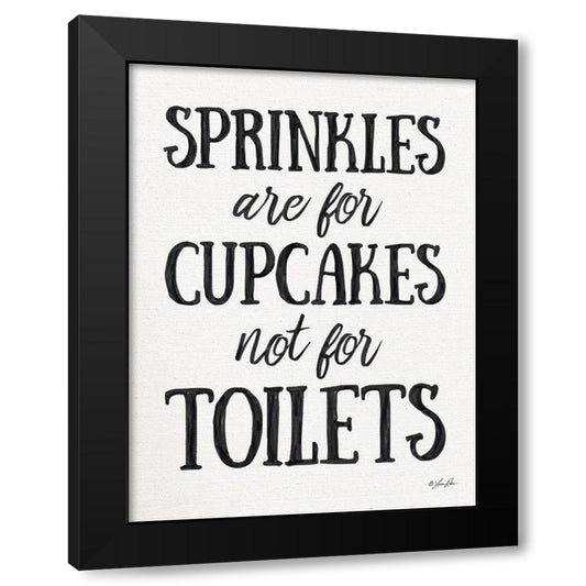 Sprinkles Black Modern Wood Framed Art Print with Double Matting by Rader, Lauren