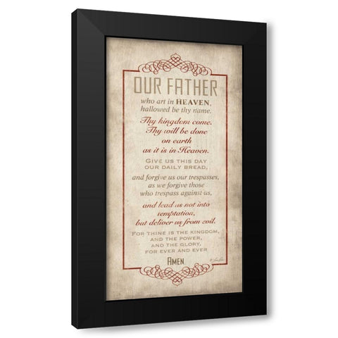 Our Father Black Modern Wood Framed Art Print by Rader, Lauren