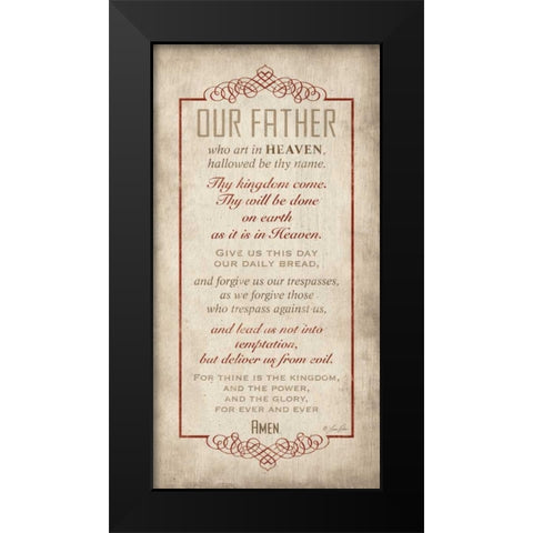 Our Father Black Modern Wood Framed Art Print by Rader, Lauren