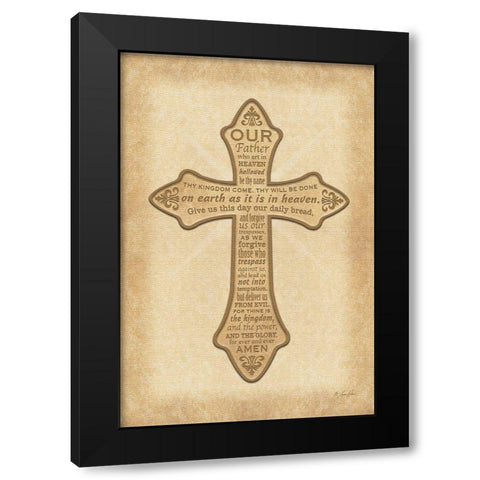Our Father Black Modern Wood Framed Art Print with Double Matting by Rader, Lauren