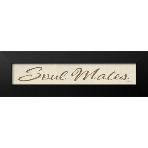 Soul Mates Black Modern Wood Framed Art Print by Rader, Lauren