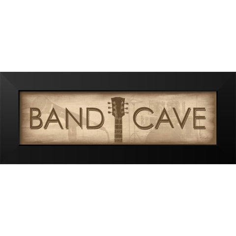 Band Cave Black Modern Wood Framed Art Print by Rader, Lauren