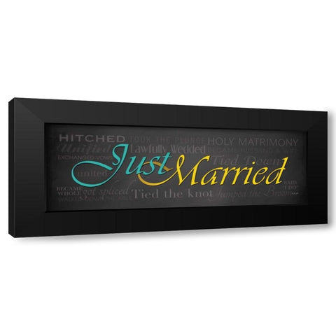Just Married Black Modern Wood Framed Art Print by Rader, Lauren
