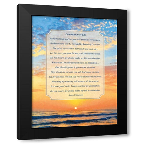 Celebration of Life Black Modern Wood Framed Art Print with Double Matting by Rader, Lauren