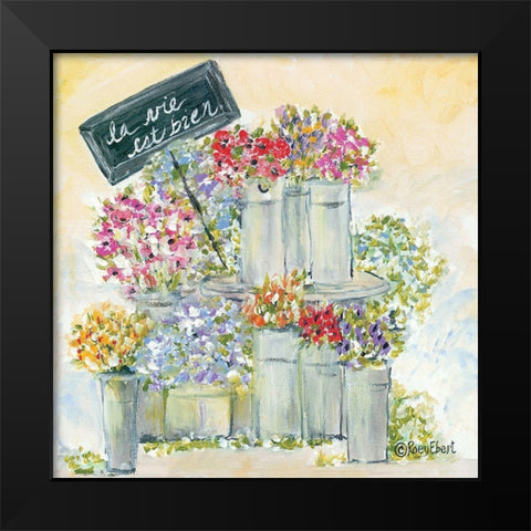 Life is Good Black Modern Wood Framed Art Print by Ebert, Roey