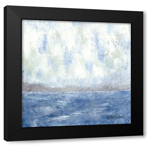 The Shore Black Modern Wood Framed Art Print with Double Matting by Ebert, Roey