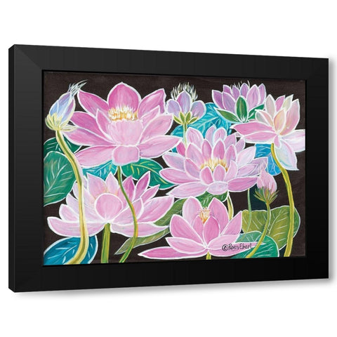 One Big Happy Family Black Modern Wood Framed Art Print with Double Matting by Ebert, Roey