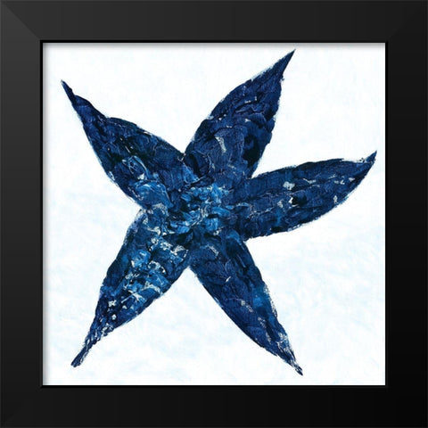 Midnight Starfish Black Modern Wood Framed Art Print by Ebert, Roey