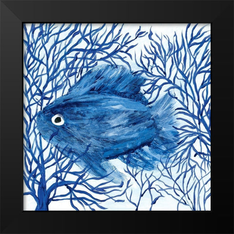 Peek-A-Boo Black Modern Wood Framed Art Print by Ebert, Roey