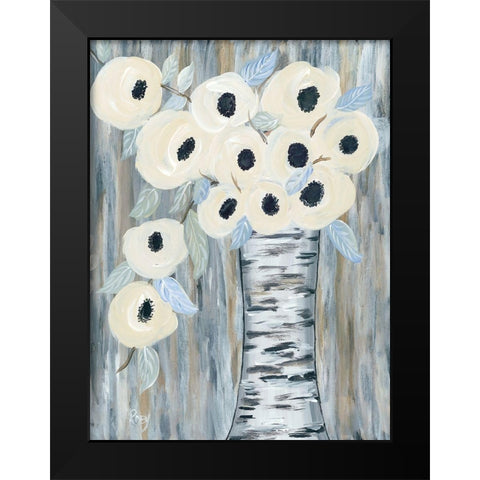 Blooming Birch Vase I Black Modern Wood Framed Art Print by Ebert, Roey