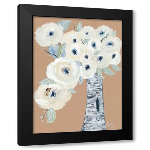 Blooming Birch Vase II Black Modern Wood Framed Art Print by Ebert, Roey