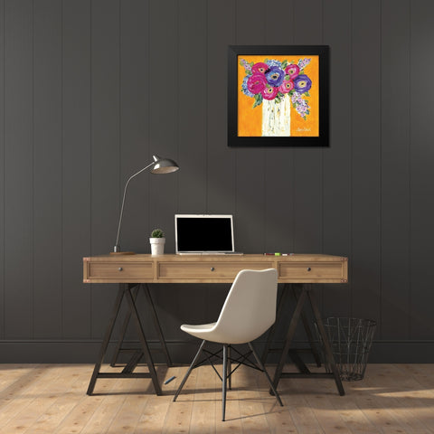 Vase Full of Sunshine Black Modern Wood Framed Art Print by Ebert, Roey