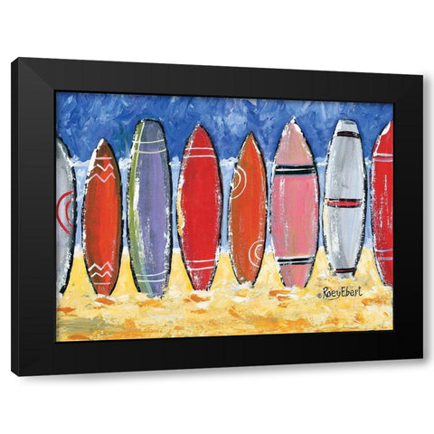 Beach Vibes Black Modern Wood Framed Art Print with Double Matting by Ebert, Roey