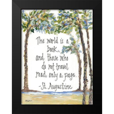 Travel St. Augustine Black Modern Wood Framed Art Print by Ebert, Roey