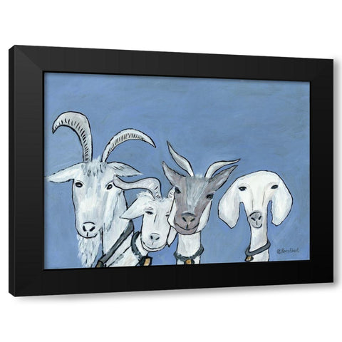 Goats Black Modern Wood Framed Art Print with Double Matting by Ebert, Roey