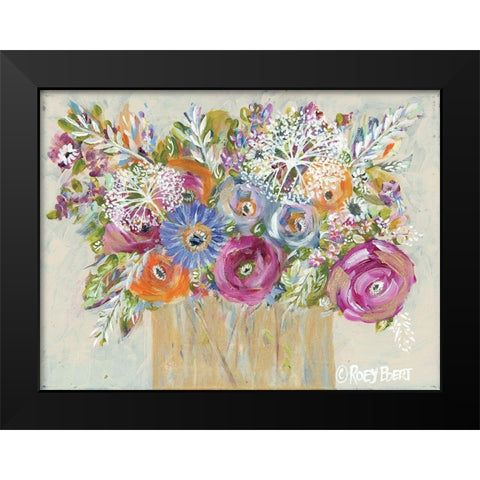 Golden Vase I Black Modern Wood Framed Art Print by Ebert, Roey