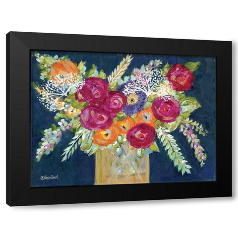 Golden Vase II Black Modern Wood Framed Art Print by Ebert, Roey