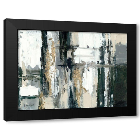 Blurred Lines Black Modern Wood Framed Art Print with Double Matting by Ebert, Roey