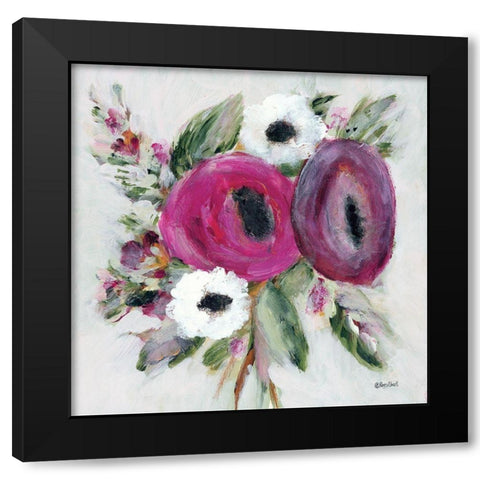 Pretty in Pink And Black II Black Modern Wood Framed Art Print by Ebert, Roey