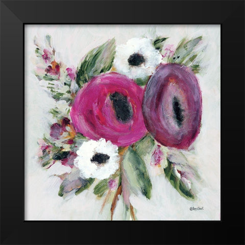 Pretty in Pink And Black II Black Modern Wood Framed Art Print by Ebert, Roey