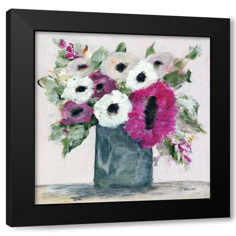 Pretty in Pink And Black III Black Modern Wood Framed Art Print by Ebert, Roey