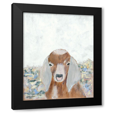 Goat Selfie Black Modern Wood Framed Art Print by Ebert, Roey