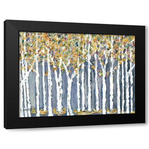Birch Trees Black Modern Wood Framed Art Print with Double Matting by Ebert, Roey