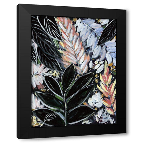 Dark Palms I Black Modern Wood Framed Art Print with Double Matting by Ebert, Roey