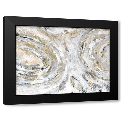 Around And Around Black Modern Wood Framed Art Print with Double Matting by Ebert, Roey