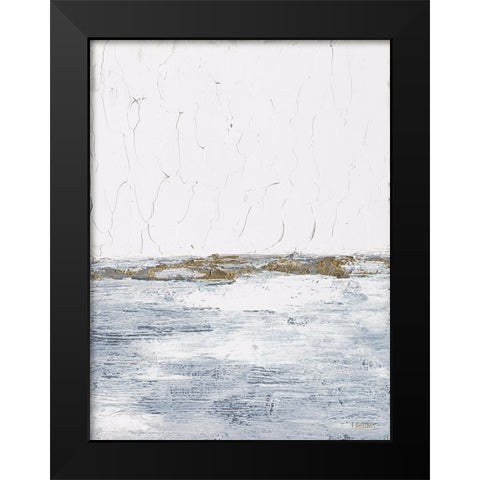 Golden Hopes Black Modern Wood Framed Art Print by Ebert, Roey