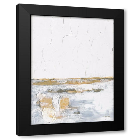 Golden Wishes Black Modern Wood Framed Art Print by Ebert, Roey