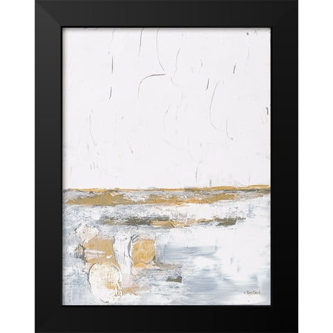 Golden Wishes Black Modern Wood Framed Art Print by Ebert, Roey
